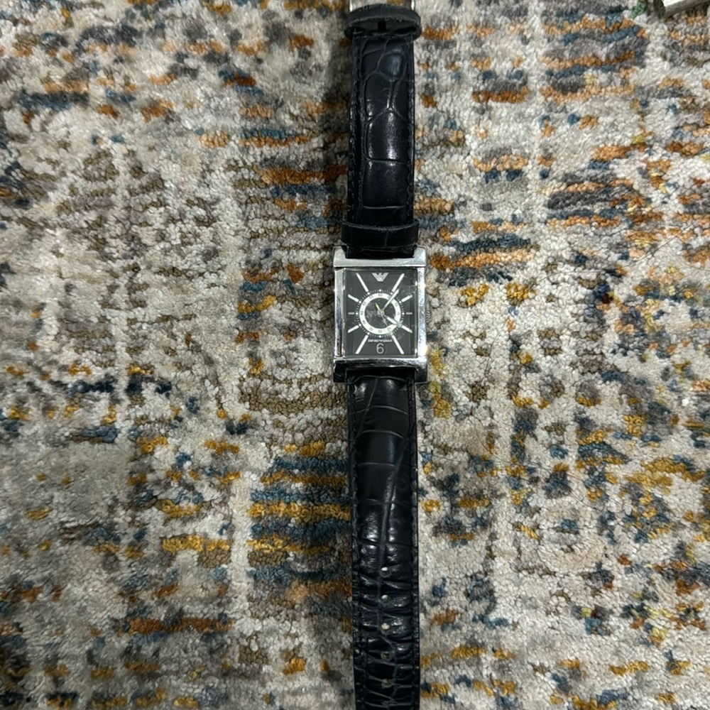 Emporio Armani Quartz  Black Classic Wristwatch Watch